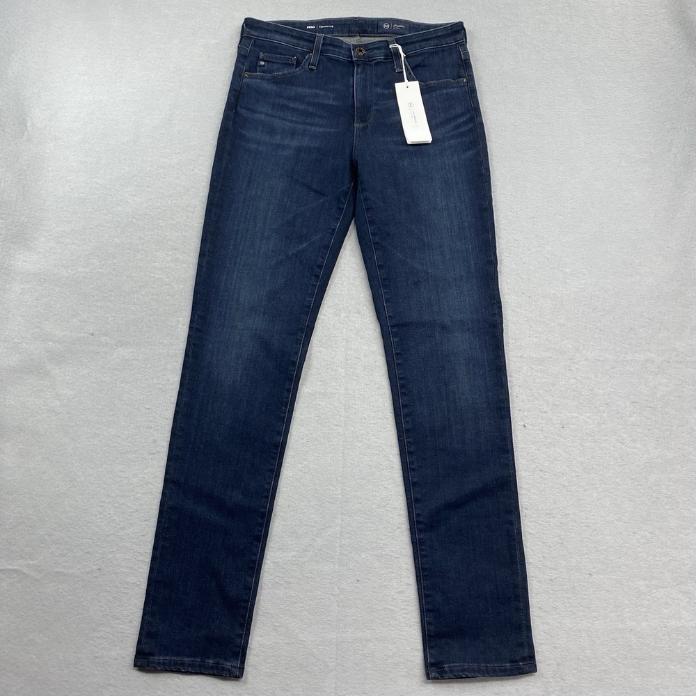 AG Adriano Goldschmied Jeans Womens 27 Blue Denim Pants Prima Cigarette Leg